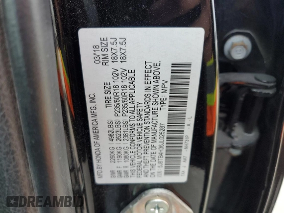 2018 Acura RDX with VIN 5J8TB4H36JL025287, listed as a Copart auction lot 82835474 with 0 mi miles and Salvage Title. Bid and sale history available at carsss.com. Image 14.