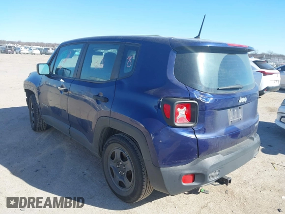 2017 Jeep Renegade Sport z VIN ZACCJAAH4HPF74031, wystawiony jako IAAI lot #41391549 z przebiegiem 81 780 mil mil oraz . Historia ofert i sprzedaży dostępna na DreamBid. Obrazek 3.