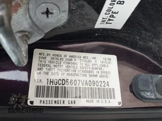 1997 Honda Accord Special Edition с VIN 1HGCD5607VA090224, выставлен на аукционе IAAI как лот 42346274 с пробегом 184 794 миль миль и . История ставок и продаж доступна на DreamBid. Изображение 9.