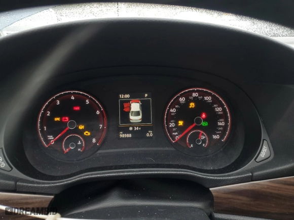 2020 Volkswagen Passat 2.0T SEL with VIN 1VWCA7A36LC012830, listed as a Copart auction lot 88077115 with 98,988 mi miles and Salvage Title. Bid and sale history available at carsss.com. Image 9.