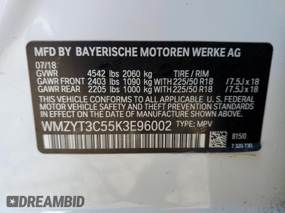 2019 MINI Countryman Cooper S с VIN WMZYT3C55K3E96002, выставлен на аукционе Copart как лот 43080985 с пробегом Не указан миль и Списание • Salvage title. История ставок и продаж доступна на DreamBid. Изображение 14.