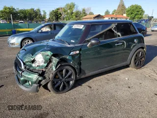 2013 MINI Hardtop S with VIN WMWSV3C59DT475621, listed as a Copart auction lot 62295405 with 108,782 mi miles and Salvage title. Bid and sale history available at DreamBid. Image 1.