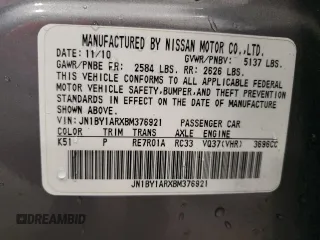 2011 Infiniti M with VIN JN1BY1ARXBM376921, listed as a Copart auction lot 72392124 with 125,473 mi miles and Non Repairable. Bid and sale history available at carsss.com. Image 12.