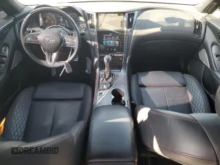 2023 Infiniti Q50 Red Sport 400 with VIN JN1FV7DP3PM570348, listed as a Copart auction lot 80996414 with 35,011 mi miles and Salvage Title. Bid and sale history available at DreamBid. Image 8.