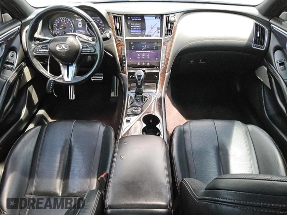 2017 Infiniti Q60 Red Sport 400 with VIN JN1FV7EL1HM701080, listed as a Copart auction lot 61176515 with 97,465 mi miles and Clean title. Bid and sale history available at DreamBid. Image 8.