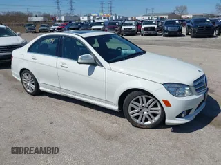 2009 Mercedes-Benz C-Class 3.0L Sport with VIN WDDGF81X79F196946, listed as a IAAI auction lot 41962234 with 163,579 mi miles. Bid and sale history available at carsss.com. Image 1.