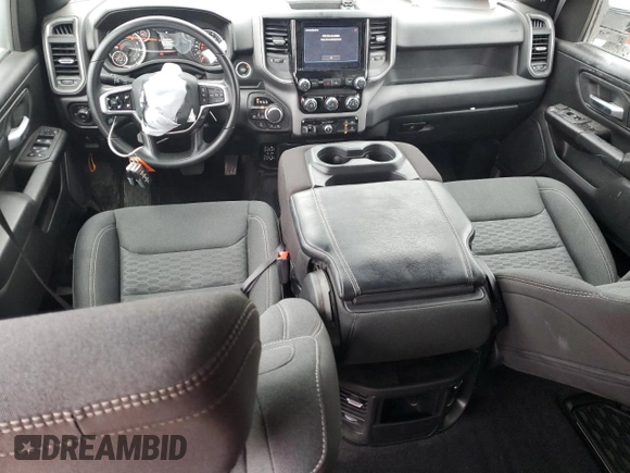 2025 Ram 1500 with VIN 1C6SRFNP3SN608731, listed as a Copart auction lot 42636735 with 7,736 mi miles and Salvage title. Bid and sale history available at DreamBid. Image 8.