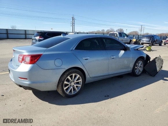 2013 Chevrolet Malibu LTZ with VIN 1G11H5SA7DU123415, listed as a Copart auction lot 46891205 with 133,930 mi miles and Salvage Title. Bid and sale history available at carsss.com. Image 3.