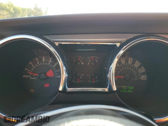 2007 Ford Mustang GT Deluxe with VIN 1ZVHT82H375361082, listed as a Copart auction lot 51257825 with 14,262 mi miles and Salvage Title. Bid and sale history available at carsss.com. Image 9.