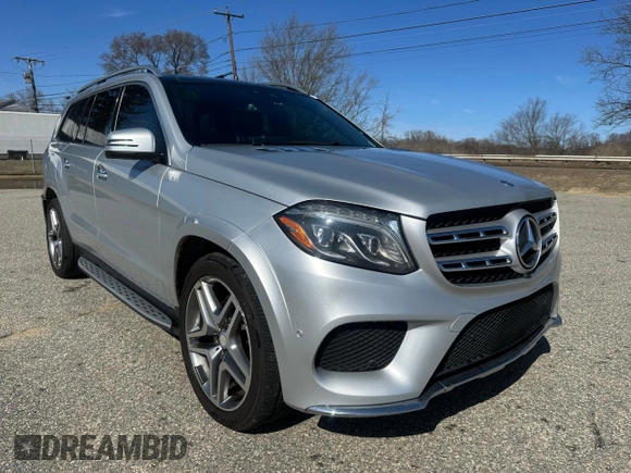 2017 Mercedes-Benz GLS 550 z VIN 4JGDF7DE2HA791339, wystawiony jako Copart lot #54977445 z przebiegiem 191 711 mil mil oraz Czysty tytuł • Clean title. Historia ofert i sprzedaży dostępna na DreamBid. Obrazek 1.