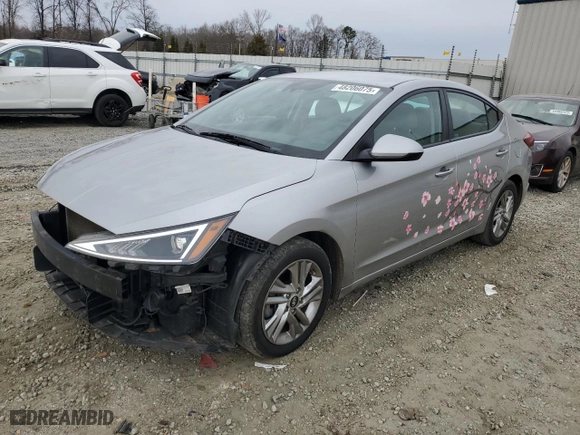 2020 Hyundai Elantra SEL with VIN 5NPD84LF4LH569474, listed as a Copart auction lot 48206075 with 105,436 mi miles and Salvage Title. Bid and sale history available at carsss.com. Image 1.