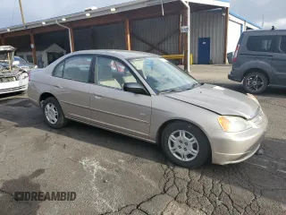 2002 Honda Civic LX with VIN 1HGES16582L007564, listed as a Copart auction lot 54955815 with 106,271 mi miles and Clean Title. Bid and sale history available at DreamBid. Image 4.