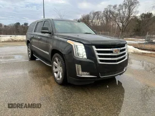 2018 Cadillac Escalade ESV Premium Luxury z VIN 1GYS4JKJXJR225445, wystawiony jako Copart lot #48260675 z przebiegiem 74 474 mil mil oraz Czysty tytuł • Clean title. Historia ofert i sprzedaży dostępna na DreamBid. Obrazek 1.