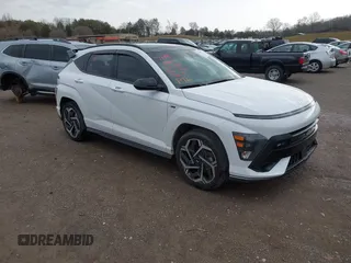 2024 Hyundai Kona N Line with VIN KM8HA3A36RU028994, listed as a IAAI auction lot 41710582 with 19,734 mi miles and . Bid and sale history available at carsss.com. Image 1.