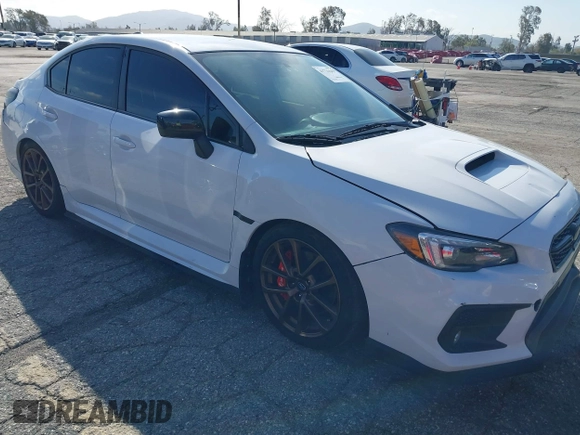 2020 Subaru WRX Premium with VIN JF1VA1B6XL9809876, listed as a IAAI auction lot 41721642 with 52,224 mi miles. Bid and sale history available at carsss.com. Image 1.