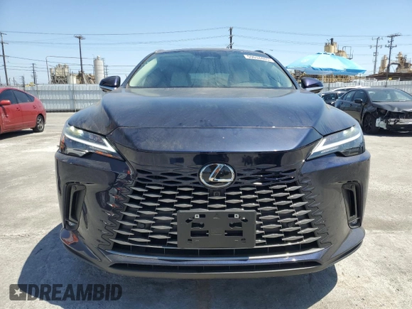 2025 Lexus RX 350h with VIN 2T2BBMCA7SC085065, listed as a Copart auction lot 59034485 with 329 mi miles and Salvage title. Bid and sale history available at DreamBid. Image 5.