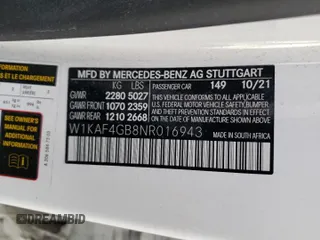 2022 Mercedes-Benz C 300 z VIN W1KAF4GB8NR016943, wystawiony jako Copart lot #36176613 z przebiegiem 21 591 mil mil oraz . Historia ofert i sprzedaży dostępna na DreamBid. Obrazek 12.