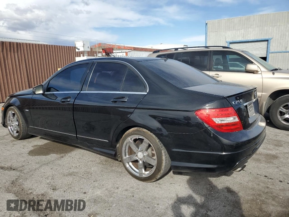 2012 Mercedes-Benz C 250 Sport with VIN WDDGF4HB4CA628268, listed as a Copart auction lot 51702505 with 148,387 mi miles and Salvage Title. Bid and sale history available at DreamBid. Image 2.