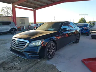 2018 Mercedes-Benz S-Class S 450 with VIN WDDUG6GBXJA361972, listed as a IAAI auction lot 41759937 with 122,074 mi miles. Bid and sale history available at carsss.com. Image 2.