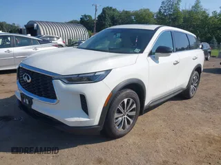 2024 Infiniti QX60 Pure with VIN 5N1DL1ES8RC357555, listed as a IAAI auction lot 42571285 with 8,557 mi miles and . Bid and sale history available at DreamBid. Image 2.