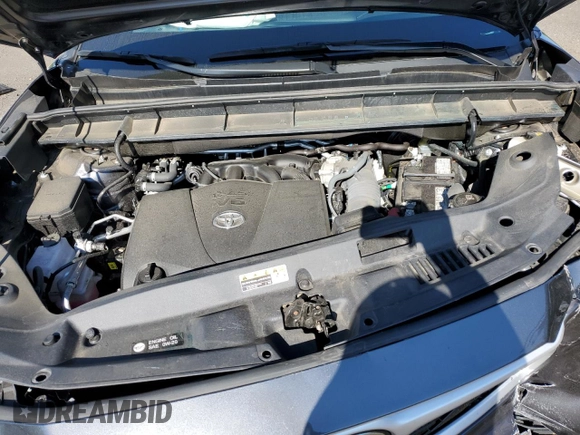 2021 Toyota Highlander XLE with VIN 5TDGZRBH4MS078778, listed as a Copart auction lot 56496855 with 35,563 mi miles and Salvage title. Bid and sale history available at DreamBid. Image 12.