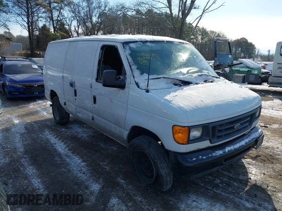 2006 Ford Econoline Cargo with VIN 1FTNE24WX6HB18195, listed as a IAAI auction lot 41365791 with 127,759 mi miles and . Bid and sale history available at DreamBid. Image 1.