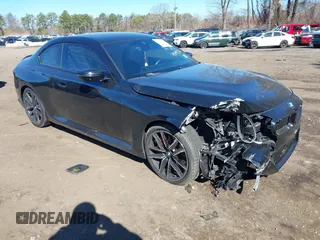 2024 BMW 2 Series M240i xDrive with VIN 3MW53CM0XR8E00477, listed as a IAAI auction lot 41899332 with 6,262 mi miles. Bid and sale history available at carsss.com. Image 1.