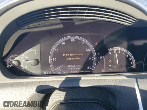 2008 Mercedes-Benz CL-Class V8 with VIN WDDEJ71X48A014230, listed as a Copart auction lot 80926854 with 57,912 mi miles and Salvage Title. Bid and sale history available at carsss.com. Image 9.