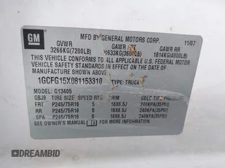 2008 Chevrolet Express Cargo Van with VIN 1GCFG15X081153310, listed as a IAAI auction lot 41892125 with 297,669 mi miles. Bid and sale history available at carsss.com. Image 9.