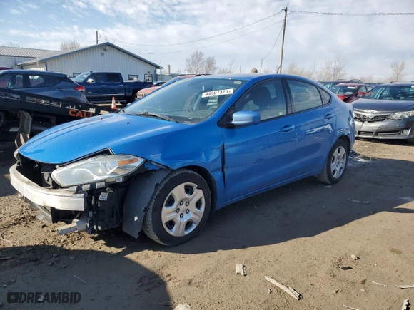 2015 Dodge Dart SE with VIN 1C3CDFAA7FD392685, listed as a Copart auction lot 44501325 with 151,959 mi miles and Salvage Title. Bid and sale history available at carsss.com. Image 1.