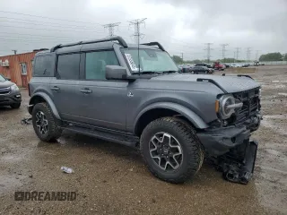 2024 Ford Bronco Outer Banks with VIN 1FMEE8BP5RLA22552, listed as a Copart auction lot 57555045 with 18,000 mi miles and Salvage title. Bid and sale history available at DreamBid. Image 4.