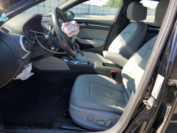 2017 Audi A3 Premium with VIN WAUAUGFF9H1048564, listed as a Copart auction lot 57215985 with Not provided miles and Salvage title. Bid and sale history available at DreamBid. Image 7.