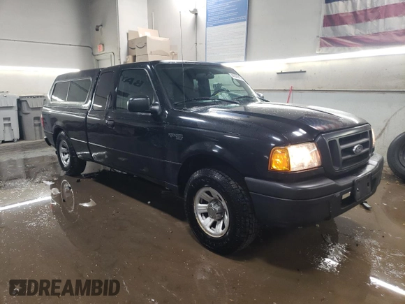 2005 Ford Ranger XLT with VIN 1FTYR44U35PB10164, listed as a Copart auction lot 44529615 with 142,072 mi miles and Salvage title. Bid and sale history available at DreamBid. Image 4.