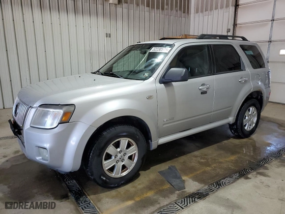 2008 Mercury Mariner with VIN 4M2CU81Z18KJ45619, listed as a Copart auction lot 52230575 with 255,957 mi miles and Salvage Title. Bid and sale history available at carsss.com. Image 1.