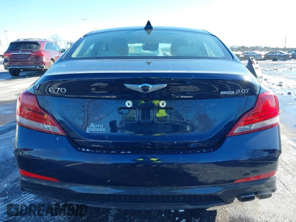 2019 Genesis G70 2.0T Advanced with VIN KMTG64LA0KU036566, listed as a IAAI auction lot 41263302 with 23,331 mi miles. Bid and sale history available at carsss.com. Image 16.