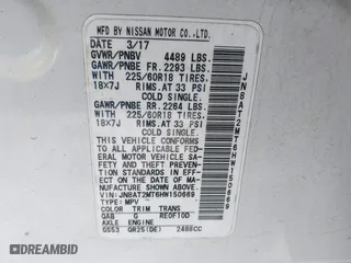 2017 Nissan Rogue S with VIN JN8AT2MT6HW150669, listed as a IAAI auction lot 41246758 with 80,877 mi miles. Bid and sale history available at carsss.com. Image 9.