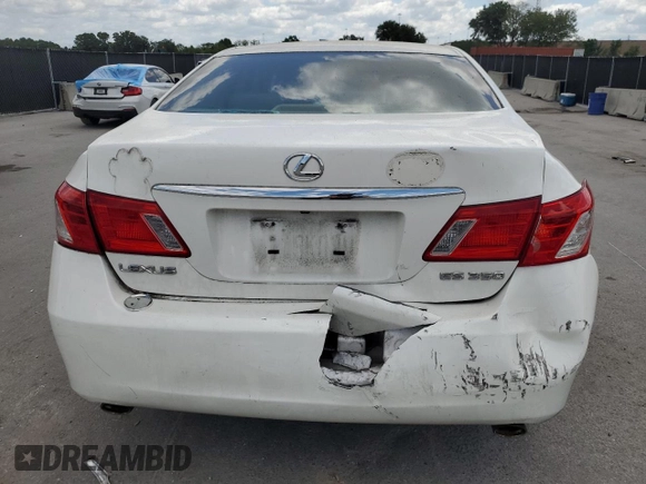 2007 Lexus ES 350 with VIN JTHBJ46G072003222, listed as a Copart auction lot 53726155 with 238,955 mi miles and Salvage Title. Bid and sale history available at carsss.com. Image 6.