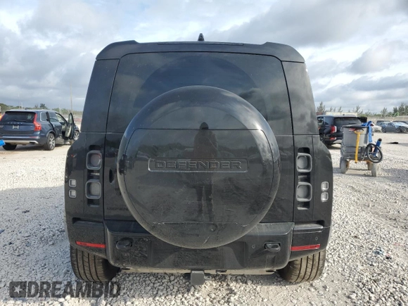 2024 Land Rover Defender X with VIN SALEXEEU0R2261987, listed as a Copart auction lot 46060625 with 5,062 mi miles and Salvage title. Bid and sale history available at DreamBid. Image 6.