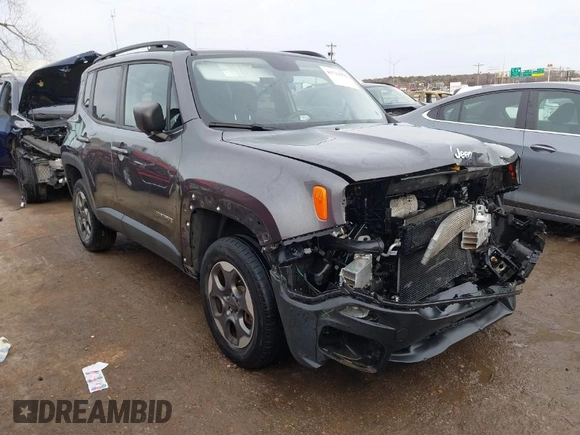 2017 Jeep Renegade Sport with VIN ZACCJBAB7HPE73406, listed as a IAAI auction lot 41721971 with 72,376 mi miles and . Bid and sale history available at carsss.com. Image 1.