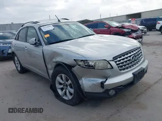 2004 Infiniti FX35 with VIN JNRAS08U14X106993, listed as a IAAI auction lot 41738006 with 197,925 mi miles. Bid and sale history available at carsss.com. Image 1.