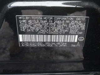 2010 Lexus GS 350 with VIN JTHCE1KS4A0027219, listed as a IAAI auction lot 41979602 with 189,721 mi miles. Bid and sale history available at carsss.com. Image 9.
