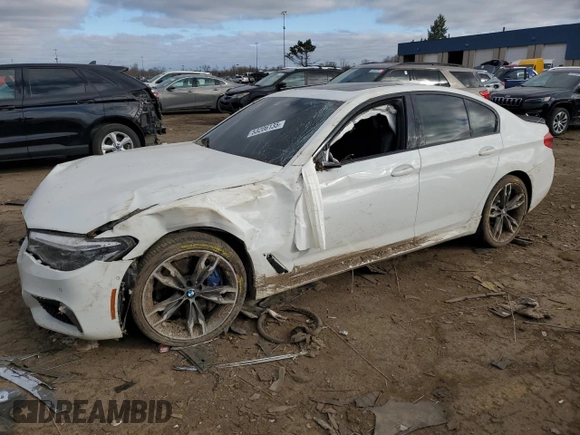 2019 BMW 5 Series M550i xDrive with VIN WBAJB9C58KB287991, listed as a Copart auction lot 53206135 with Not provided miles and Salvage title. Bid and sale history available at DreamBid. Image 1.