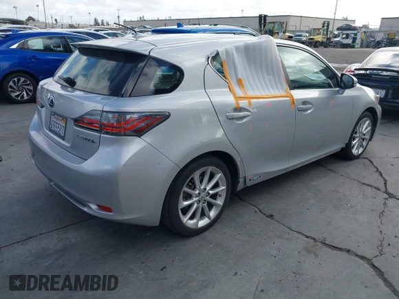 2011 Lexus CT 200h with VIN JTHKD5BH1B2004562, listed as a IAAI auction lot 41586037 with 94,017 mi miles and . Bid and sale history available at DreamBid. Image 4.