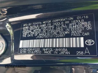2016 Toyota Prius One z VIN JTDKDTB31G1122487, wystawiony jako IAAI lot #41866418 z przebiegiem 74 035 mil mil oraz . Historia ofert i sprzedaży dostępna na DreamBid. Obrazek 9.