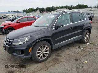 2017 Volkswagen Tiguan Wolfsburg Edition with VIN WVGSV7AX1HK015455, listed as a Copart auction lot 64434165 with 123,434 mi miles and Salvage title. Bid and sale history available at DreamBid. Image 1.