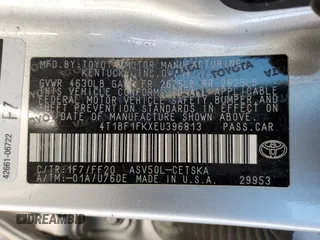 2014 Toyota Camry L with VIN 4T1BF1FKXEU396813, listed as a Copart auction lot 50265925 with 63,197 mi miles and Salvage Title. Bid and sale history available at carsss.com. Image 15.