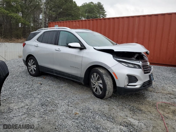 2022 Chevrolet Equinox Premier with VIN 2GNAXNEV0N6134174, listed as a Copart auction lot 43221385 with 98,761 mi miles and Salvage Title. Bid and sale history available at carsss.com. Image 4.