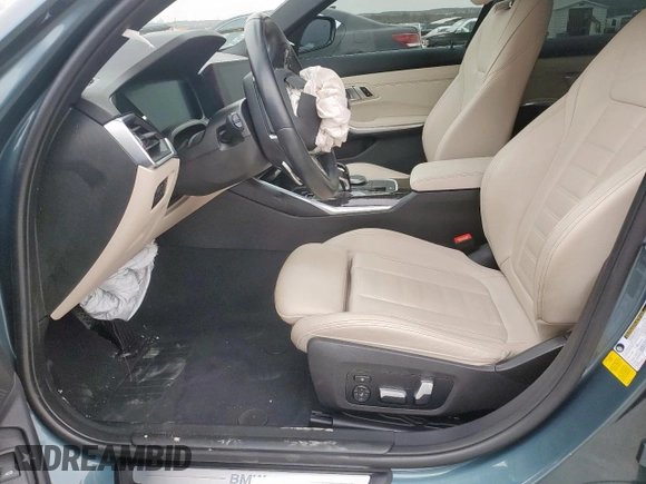 2021 BMW 3 Series 330i with VIN 3MW5R1J09M8C14333, listed as a Copart auction lot 48227865 with 0 mi miles and Salvage Title. Bid and sale history available at carsss.com. Image 7.