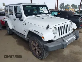 2017 Jeep Wrangler Unlimited Sahara with VIN 1C4HJWEG0HL595144, listed as a IAAI auction lot 41644511 with 143,512 mi miles. Bid and sale history available at carsss.com. Image 1.