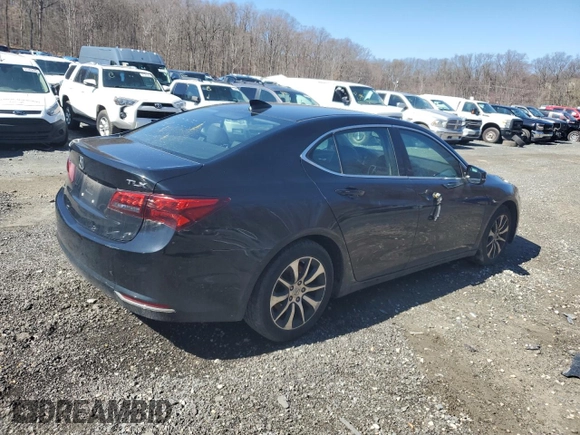 2015 Acura TLX with VIN 19UUB1F34FA011042, listed as a Copart auction lot 49988395 with 180,017 mi miles and Salvage Title. Bid and sale history available at carsss.com. Image 3.